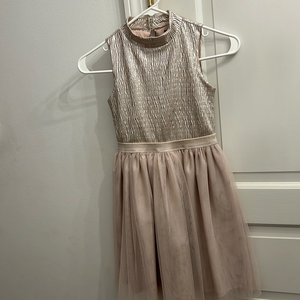 Zunie dress.  Size 8.  Rose gold.